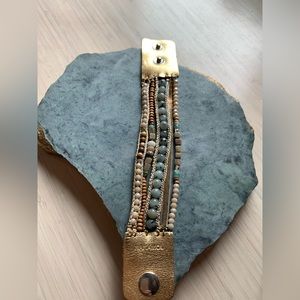 Nakamol Multi-Row Beaded Leather Bracelets